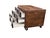 Brown Vintage Wooden Library Card Catalog Cabinet With 15 Drawers on Casters For Sale - Image 8 of 18
