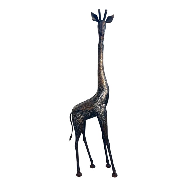 Brutalist Mid Century Giraffe Statue For Sale