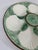 1930s French Longchamp Green and White Majolica Oyster Plate For Sale - Image 6 of 16
