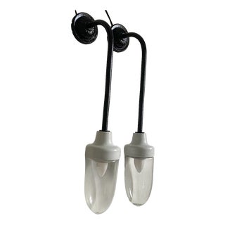 Art Deco Wall Sconces in Cast Iron with Glass and Ceramic, 1930s, Set of 2 For Sale