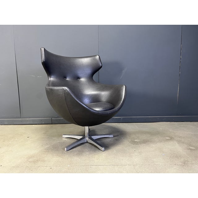 Black Jupiter Swivel Chair by Pierre Guariche for Meurop, 1960s For Sale - Image 8 of 10
