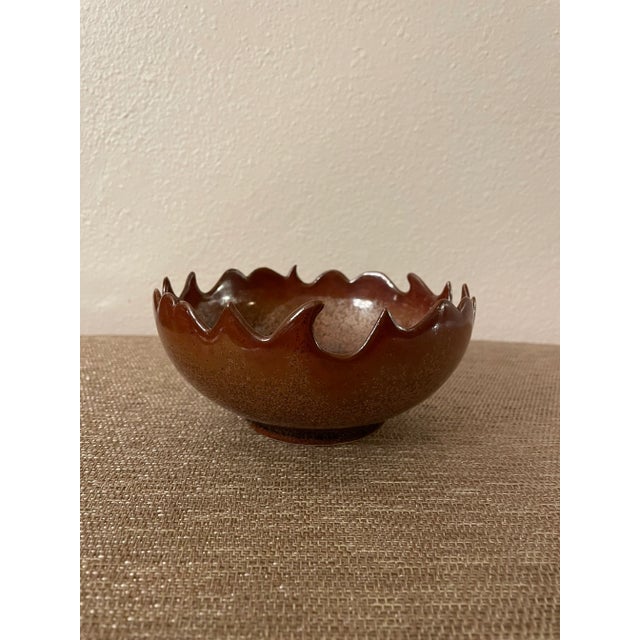 Mid Century Modern Vintage Signed Studio Glazed Pottery Bowl For Sale - Image 12 of 12