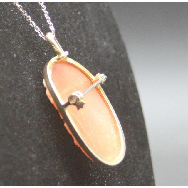 Metal Cameo Brooch and Pendant in Shell and Gold For Sale - Image 7 of 10