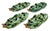 Mid-Century Modern Vintage 1970s Italian Majolica Olive Leaf Relish Trays - Set of 4 For Sale - Image 3 of 12