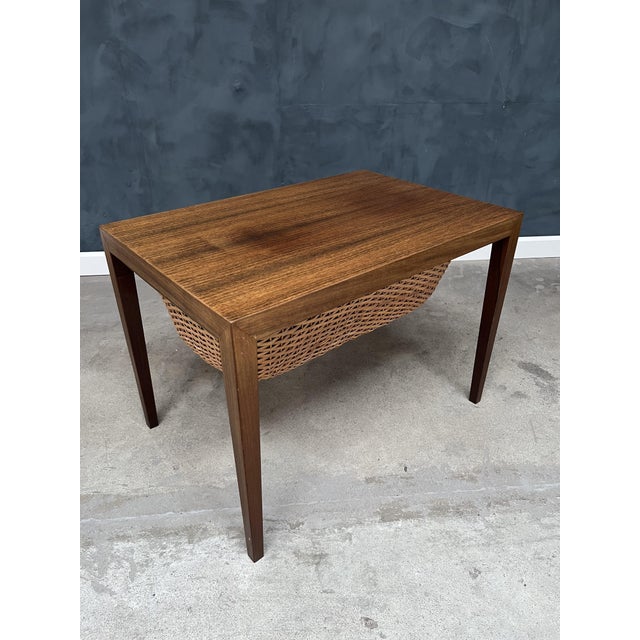 Beautiful and versatile table designed by Severin Hansen and produced by Haslev Møbelfabrik in the 1950s. Crafted in...