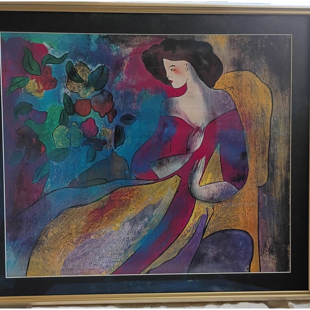 2000s Linda Le Kinff "Annabella" Seriolithograph Print - Framed For Sale - Image 9 of 9