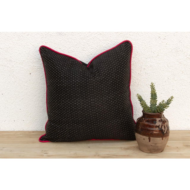 Tamas Black Dotted Ahir Handloom Pillow For Sale In Los Angeles - Image 6 of 6