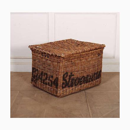 English Wicker Log Basket, 1890s For Sale - Image 10 of 10