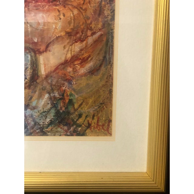 Gold Vintage 1980s Framed Edna Hibel "Angelina" Signed Limited Edition Lithograph Art Print For Sale - Image 8 of 13