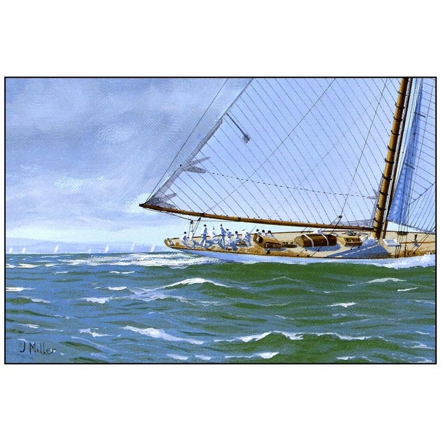 Realism Mariquita and Tuiga on the Solent, James Miller For Sale - Image 3 of 4