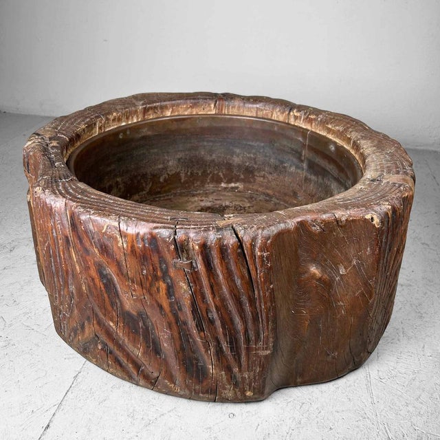 Meiji Tree Trunk Hibachi, Japan, 1890s For Sale - Image 17 of 18