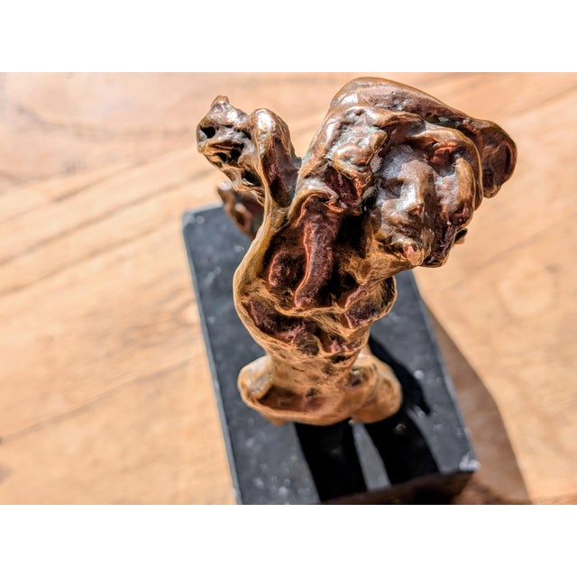 Black Salvador Dali, Angel of Victory, 1970, Bronze and Marble For Sale - Image 8 of 11
