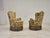 Mid-Century Modern Small Danish Armchairs in Brown/Beige Furniture Fabric, 1970s, Set of 2 For Sale - Image 3 of 18