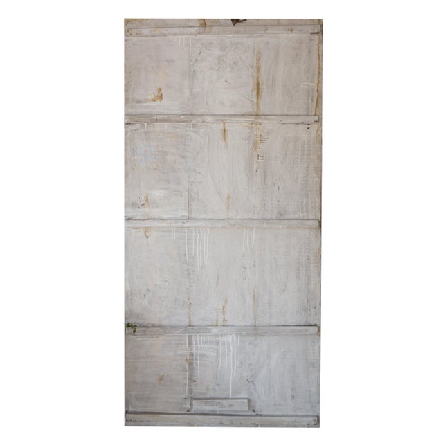 Hand-Carved Radha Krishna Barn Door – Vintage Indian Wall Art With Boho Elegance 84x41 For Sale - Image 9 of 9