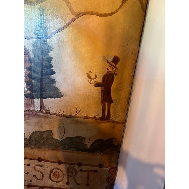 Three Paneled Painted Screen by Artist Kevin Paulsen, Boston Baked Beans Delivered For Sale - Image 4 of 8