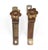 Vintage curtain rod brackets made of steel with a floral screw head. The original mounting screws are not available. Good...