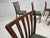1960s, set of 6 Danish dining chairs. Green furniture wool, dark oak wood. Original good condition: no smells, no stains...