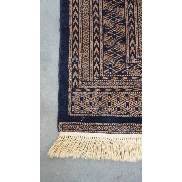 Oriental Square Decorative Rug with Refined Patterns in Red and Blue Colors For Sale - Image 3 of 9