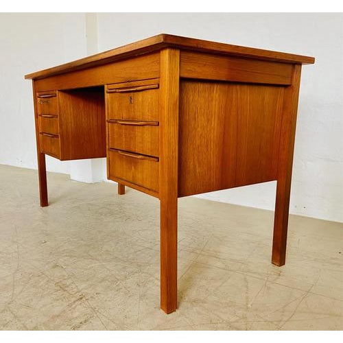 Mid-Century Danish Teak Desk from Bent Silberg Møbler, 1960s For Sale - Image 11 of 18