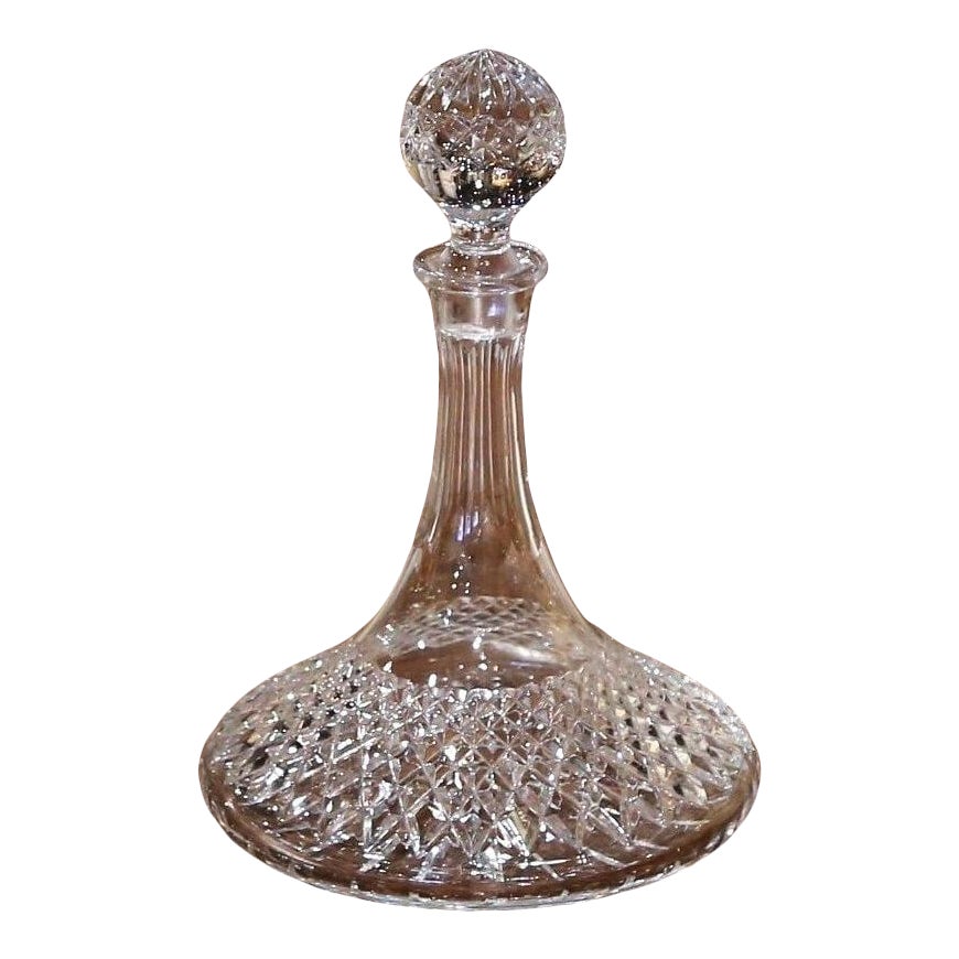Midcentury French CutGlass Wine Decanter With Stopper Chairish