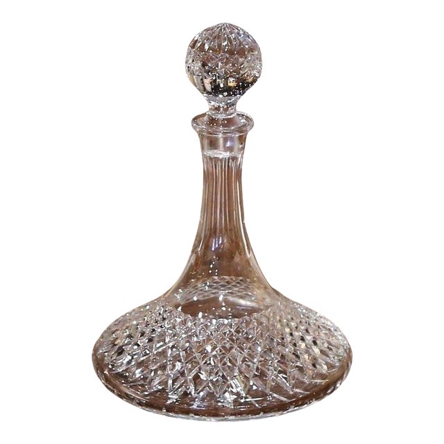 Midcentury French CutGlass Wine Decanter With Stopper Chairish