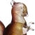 Beautiful vintage Murano hand blown dark amethyst and gold flecks Italian art glass decorative squirrel figurine /...