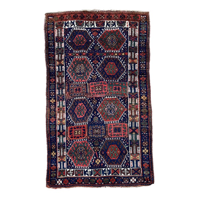 Antique Kurdish Rug, 1890s For Sale