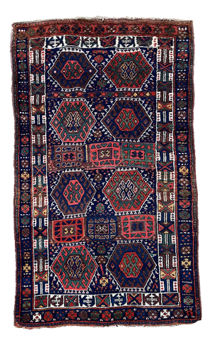 Antique Kurdish Rug, 1890s