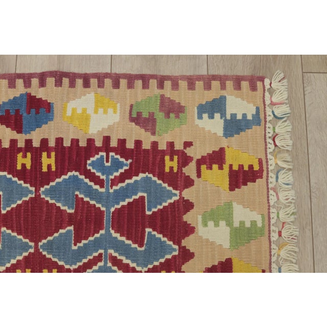 1960s Tribal Style Geometric Colorful Cappadocia Kilim Rug For Sale - Image 9 of 13