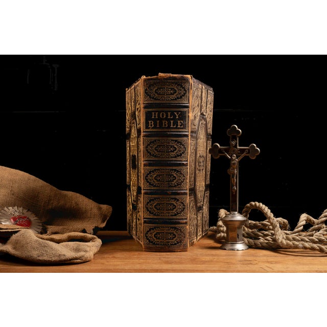 Late 19th Century Circa 1870 Victorian Illustrated Ellwood Family Bible With Provenance For Sale - Image 5 of 15