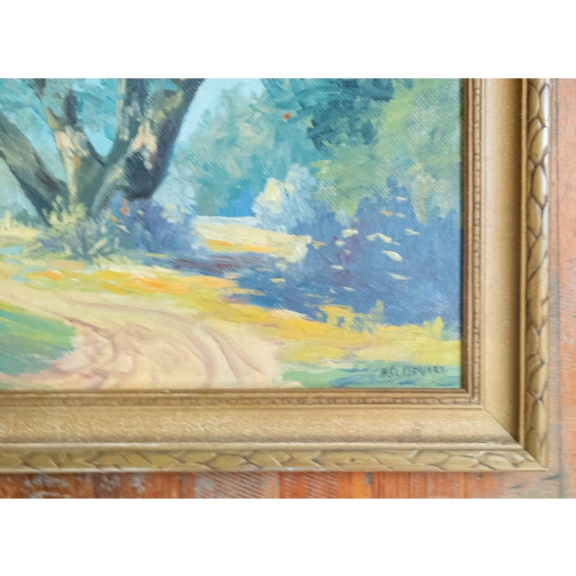 Mid 20th Century Mid-Century American Impressionist Plein Air Landscape Painting, Signed For Sale - Image 5 of 9