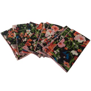 Vintage Fabric Floral Napkins - Set of 8 For Sale