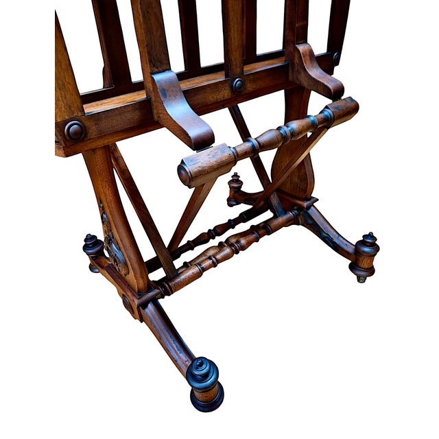 Antique Renaissance Revival Flexible Folio Stand on Casters For Sale - Image 10 of 14