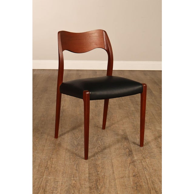 Mid 20th Century J.L. Møller Set Of Four Model 71 Teak Dining Chairs For Sale - Image 5 of 18
