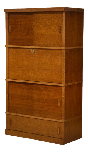 Vintage Oak Secretaire, 1980s