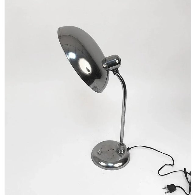 Industrial Bauhaus Steel Table Lamp Attributed to Christian Dell, 1940s For Sale - Image 6 of 11