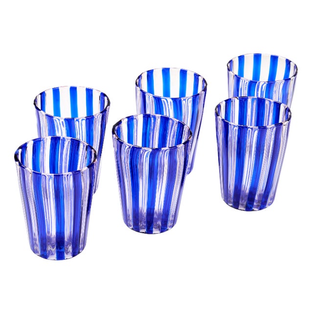 Murano Glasses by Angelo Ballarin for Ribes Studio, 2004, Set of 6 For Sale