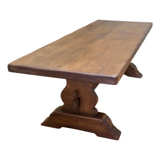 Large 19th Century French Oak Refectory Table For Sale