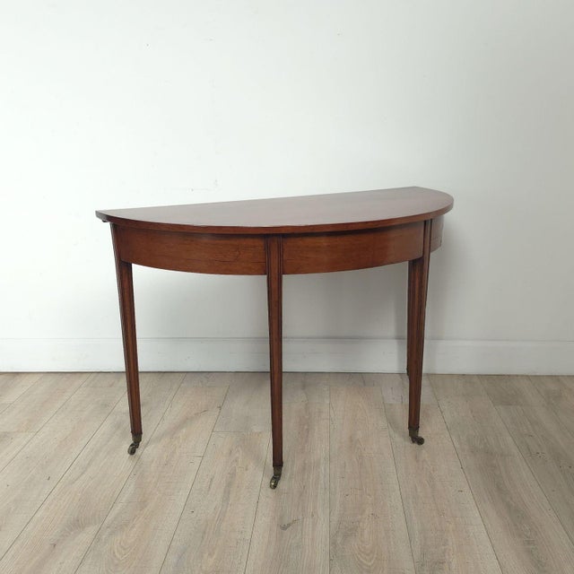Georgian Demi Lune Table, England Circa 1800 For Sale In San Francisco - Image 6 of 10
