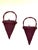Mid 20th Century Mid 20th Century Victorian English Burgundy Wicker Conical Shaped Handle Wall Pockets, a Pair For Sale - Image 5 of 11