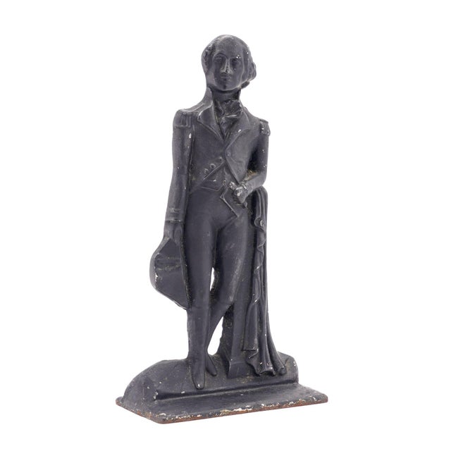 Metal Cast Iron Doorstop Figure of George Washington, C. 1800's For Sale - Image 7 of 7