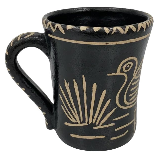 Vintage Oaxacan Pottery Mugs - Set of 3 For Sale - Image 4 of 5