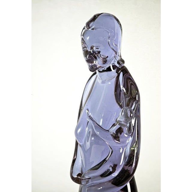 Mid-Century Modern Murano Glass Sculpture Woman and Baby Maternity, Italy, 1970s For Sale - Image 13 of 14