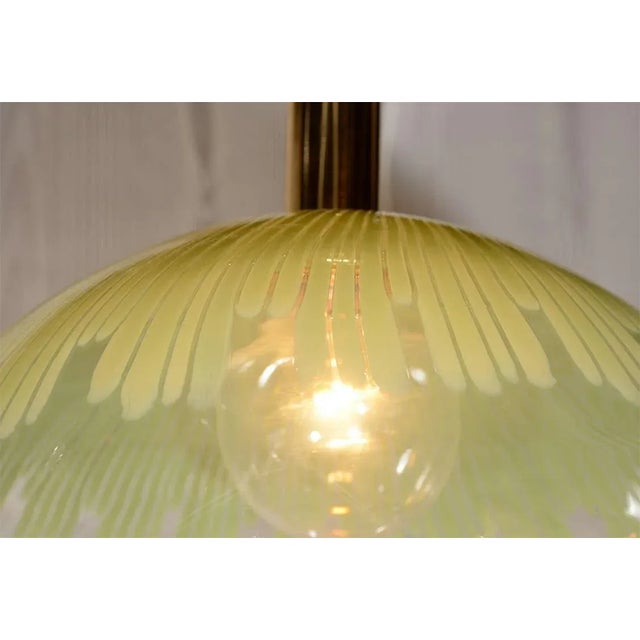 1970s Venini Large Glass Dome Pendant Light by Ludovico Diaz De Santillana For Sale - Image 5 of 9