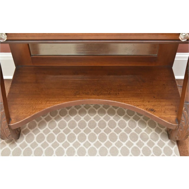 Early 20th Century Early 20th Century Antique Victorian Mahogany Single Drawer Mirror-Backed Console Server Table For Sale - Image 5 of 12