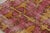1960s Vintage Mid-Century Pink and Gold Geometric Wool Rug, Black and Green Accents For Sale - Image 5 of 8