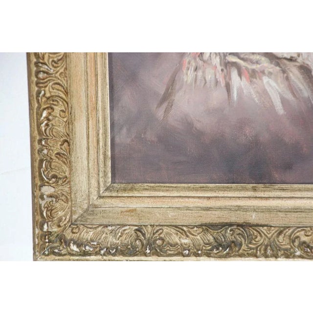 Orientalist Oil on Canvas a Portrait of a Young Moroccan Girl For Sale In Palm Springs - Image 6 of 18