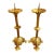 Pr. Antique French Art Nouveau Gilt Brass Alter Candlesticks For Sale