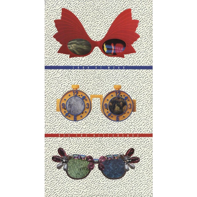 Contemporary Julius Friedman 'Look at Mead, See the Difference' Contemporary Red,Blue,Yellow USA Offset Lithograph For Sale - Image 3 of 3