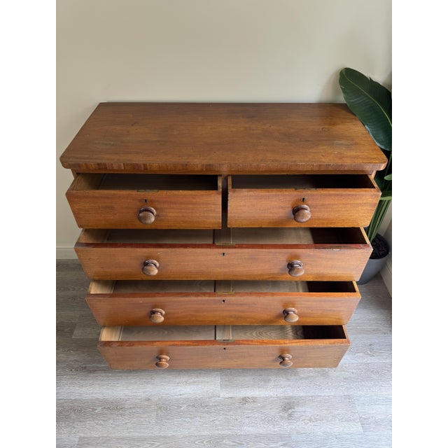 Large Antique Mahogany and Oak Chest of Drawers For Sale - Image 12 of 13